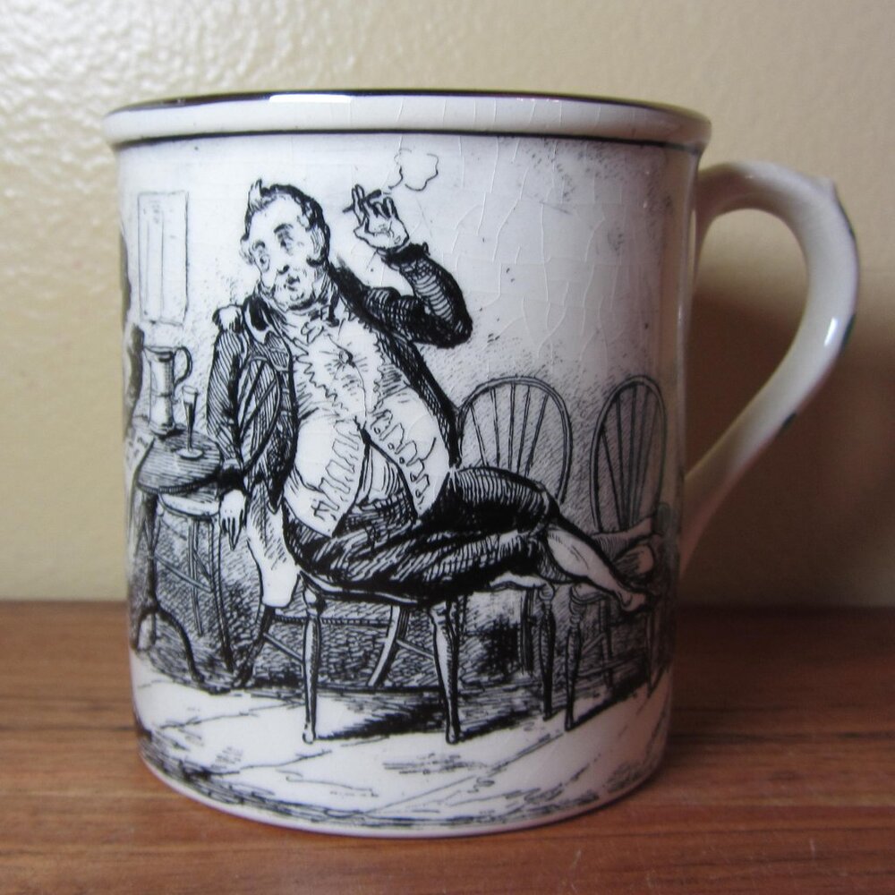 9 oz Gray's Pottery Stoke-on-Trent vintage Tom & Jerry mug (W5377)